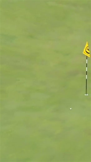 Awesome overhead view of world no.1 Scottie Scheffer pitching it in! Start line, trajectory, spin