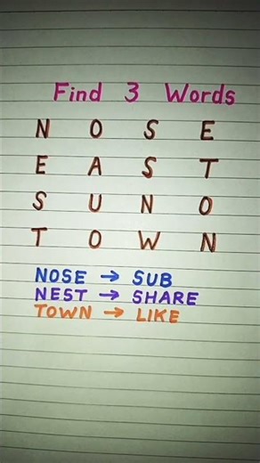 Find 3 Words.....😰