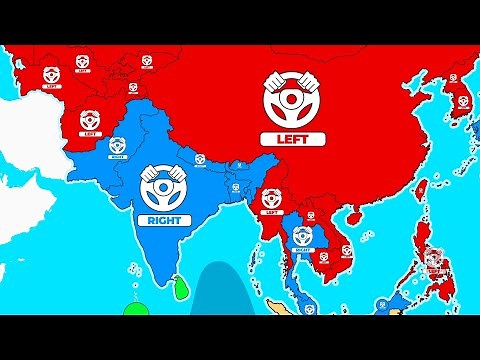 All Countries Driving Left vs Right 2025