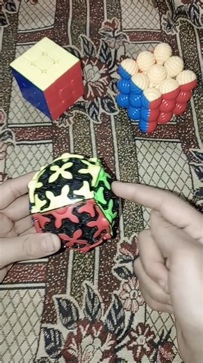 Gear ⚙️ sticker less cube fastest repite center layer trun ❗#puzzle #cube #rubik ‪@CubeForSpeed1‬