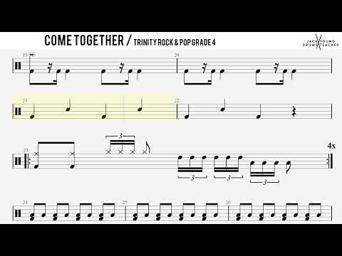 How to Play Come Together - Trinity Rock & Pop Drums Grade 4