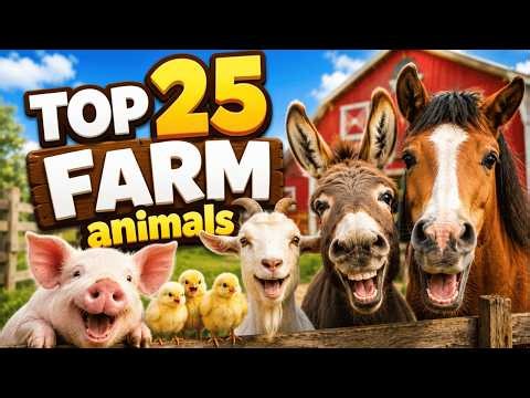 Animal Sounds for Kids! 🐮🐖🐔 | Learn Animal Names and Sounds 🐑🐎🐐| 4K