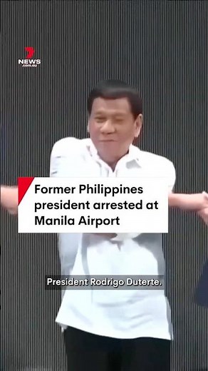 Former Philippines president Rodrigo Duterte arrested at Manila Airport