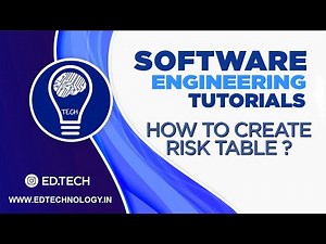 HOW TO CREATE RISK TABLE IN SOFTWARE ENGINEERING | RISK TABLE | SOFTWARE ENGINEERING LECTURES