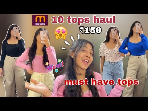 Huge*MEESHO*affordable must have tops haul |meesho tops starting just for🤩₹150 & under 400| #meesho