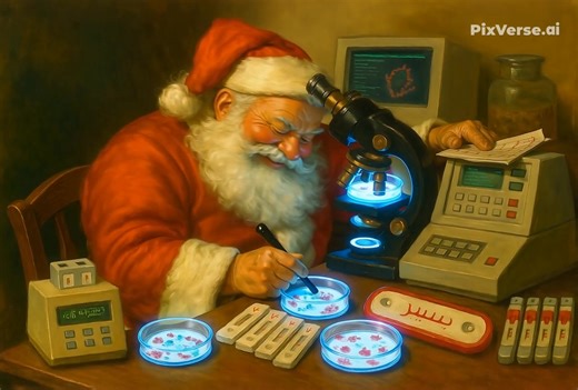 Virology: treating footprints, crumbs, and rattled boxes as definitive proof of an invisible entity, without ever directly observing it. 😉 Happy Holidays! For more on virology and the Santa Analogy, please see this article. 👇 https://viroliegynewsletter.substack.com/p/the-santa-analogy | Mike Stone