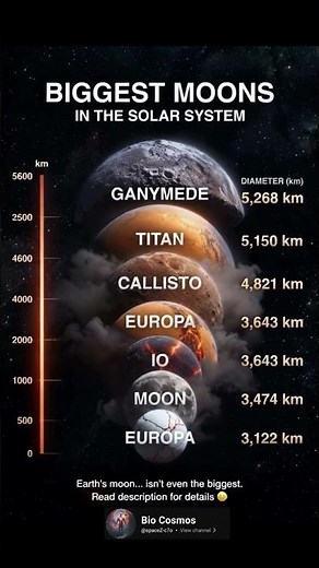 BIGGEST MOONSIN THE SOLAR SYSTEM#space #trending #universe #nasa #tacnology