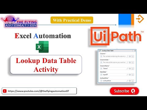 Lookup Data Table activity with example || Excel Automation || UIPATH Tutorial - 19
