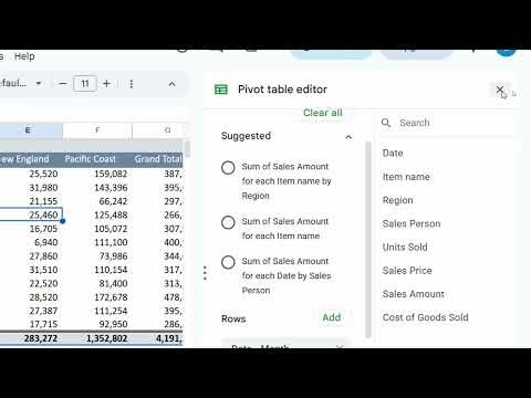 How to Bring Back Pivot Table Editor Options in Google Sheets | Step by Step Guide