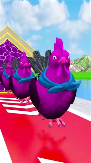 Long Slide Game with Cow Elephant Gorilla Hippopotamus Tiger 3d Animal Game Funny 3d Animals