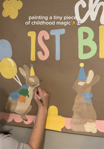 The sweetest Peter Rabbit themed first birthday 🥹🐰✨🧁💞🐇 #peterrabbit #birthdaytheme #bannerpainting #bannerdesign #fyp