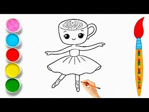 Ballerina Cappuccina Dancing Drawing, Painting & Coloring For Kids and Toddlers_ Child Art