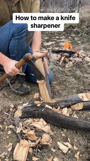 1.6K views · 15 reactions | How to make a knife sharpener in the wild #fyp # #bushcraft #survival | Jaidyn Cervantes | Facebook