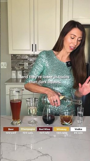 What’s the ‘healthiest’ alcohol? Choose wisely 😈 #alcohol #drinks #healthydrinks #nutritiontips