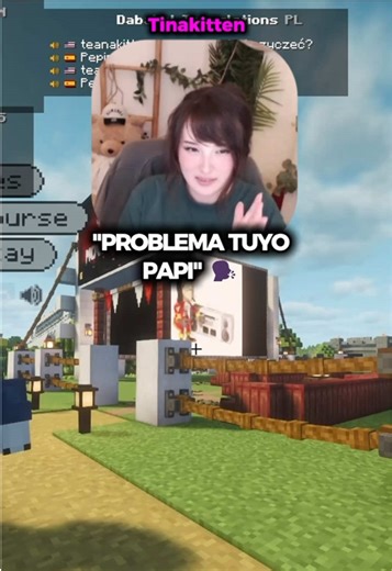 QSMP 2 | Pepino Enseñándole a Tina a decir “Problema Tuyo papi” para que se lo diga a Aldo 😭😹 #qsmp #tinakitten #pepino #viral #hectorwaz
