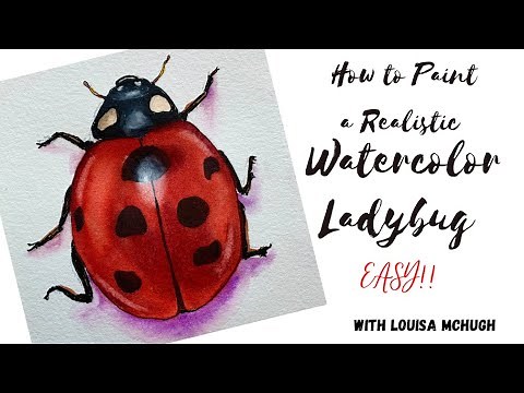 Paint a realistic Watercolor Ladybug... EASY!!