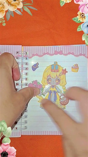 💕Dress up paper doll with cute stickers!✨ #asmr #kawaii #paperdoll #sticker