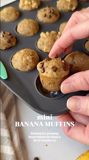 Mini Banana Muffins #shorts #bananamuffins #snackideas