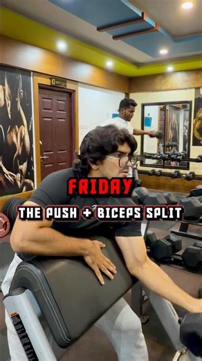 FRIDAY PUMP: Push + Biceps (Day 5) 🔥 #shorts