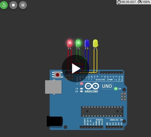 My first project 😁 Arduino simple LED combination 💡 💡 | Ayyan Muhammad