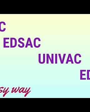 എന്താണ് EDSAC UNIAC EDVAC ENIAC ? Wht is its fullforms ? | Computer basic question