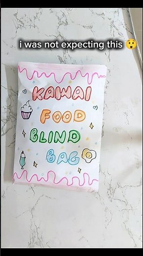 Kawaii food bling bag 💜 paper diy #asmr #unboxing #blindbag #paperdiy #papercraft