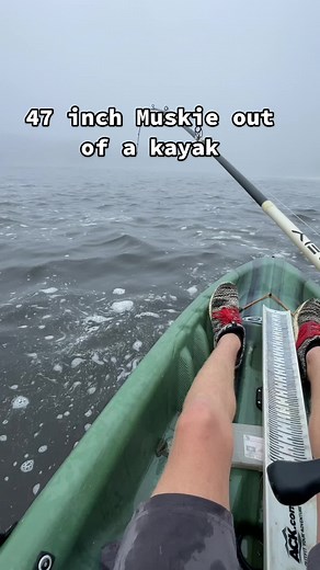 Kayak Fishing for 47 Inch Muskie in Wisconsin