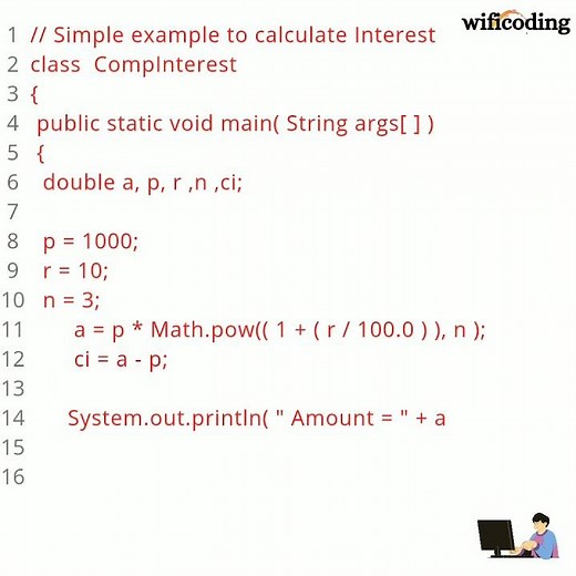calculate simple interest in java | java program || #2J