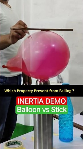 Newton's First Law Experiment | Balloon Inertia Demo | Physics Class 9 10 | Slow Motion Science