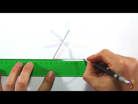 Trazado de un ángulo de 60 grados con el compás