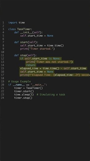 Build a Simple Task Timer in 50s - Python Essentials #shorts