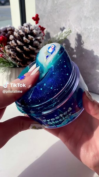 Frosted Glacier Clear Slime Review | Bouncy Coated Jelly Slime