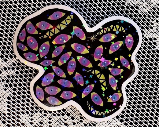 Eye Monster Sticker | Original Art | Multiple Variations | Vinyl Waterproof Frosted Holographic Glitter Halloween Painting - Etsy