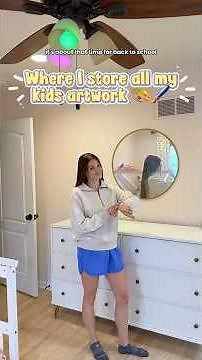 DIY kid's artwork memory boxes! Back to school organization ideas #memorybox #backtoschool #mom