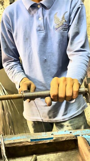 Steel Spring Manufacturing Process | Skilled Worker #shorts