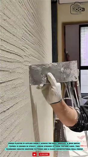 Wall Texture Trowel Tool: Linear Plaster Pattern for Modern Interior Walls