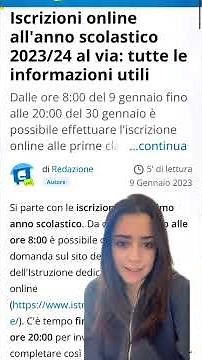 Iscrizioni online all'anno scolastico 2023/24: come si fa?