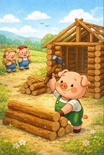 นิทานลูกหมู 3 ตัว #นิทานก่อนนอน #cartoon #นิทานสอนใจ #นิทานอีสป