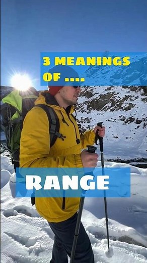 How many meanings of "range" do you know?