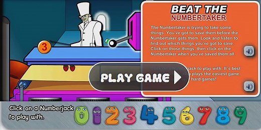 Cbeebies Numberjacks Beat the Numbertaker Game