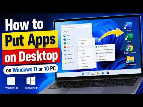 How to Put Apps on Desktop in Windows 11 & Windows 10 | Create App Shortcuts