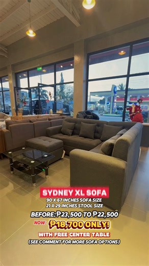 🎄 GREAT CHRISTMAS SOFA DEALS are here! 🎄 Get big discounts on our XL sofas FREE center table 🎁 Upgrade your living room before the holidays & save up to ₱8,500! - 🛋️ Manhattan XL Before: ₱34,500 Now: ₱26,500 SAVE ₱8,000 🛋️ Bea XL Before: ₱32,500 Now: ₱24,499 SAVE ₱8,001 🛋️ Oslo Norway Sofa (Dark) Before: ₱30,500 Now: ₱22,000 SAVE ₱8,500 🛋️ Sydney with Storage Stool Before: ₱23,500 Now: ₱18,700 SAVE ₱4,800 🛋️ Symp XL Before: ₱23,500 Now: ₱18,500 SAVE ₱5,000 🛋️ Boston XL Before: ₱33,500 N