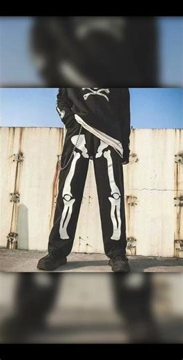 Skeleton Bone Graffiti Jeans
