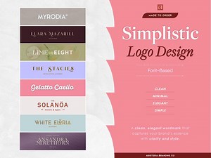 Font-based Logo Design, Simplistic Business Branding Package - Etsy Canada