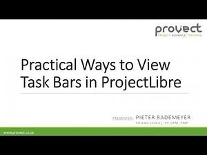ProjectLibre: Practical Ways to View Task Bars (1.9.3 or 1.9.2)