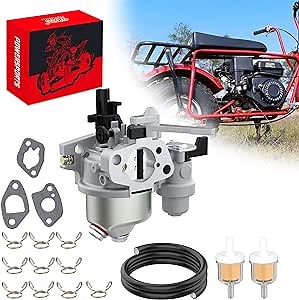 RUTU GX160 Carburetor with Gasket Set Replacement for Powersports CT200U KT196 196cc 5.5HP 6.5HP OHV Engine Go Kart Carb