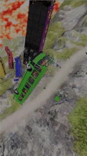 Cars vs Giant Lava Pit – BeamNG.drive