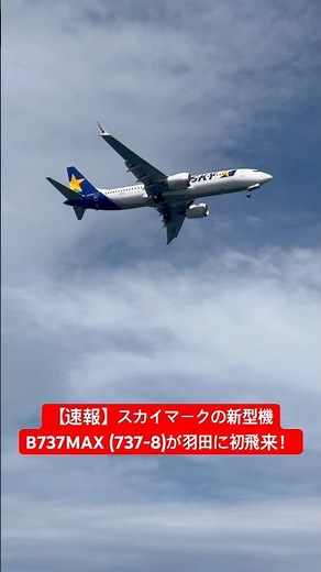 スカイマークの新型機 B737-8が羽田空港に初飛来！#飛行機 #Skymark #737max #JA738A