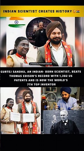 Indian Scientist Gurtej Sandhu Breaks Thomas Edison’s Record with 1,382 Patents 🔥🇮🇳!#GurtejSandhu