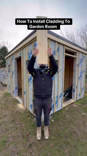 How To Install Cladding To Garden Room #howto #homeimprovements #build #builder #garden #gardenroom | Classic Cool Corner
